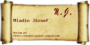 Mladin József névjegykártya